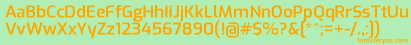 More about ExoSemibold Font ExoSemibold Font – Orange Fonts on Green Background
