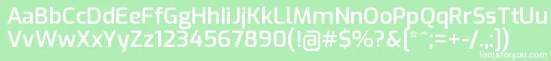 フォントExoSemibold – 緑の背景に白い文字