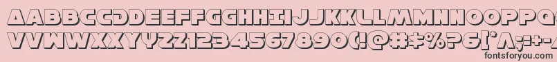 Hansolov33D Font – Black Fonts on Pink Background