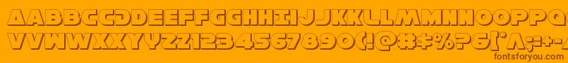 Weitere Informationen zur Hansolov33D-Schriftart Hansolov33D-Schriftart – Braune Schriften auf orangefarbenem Hintergrund