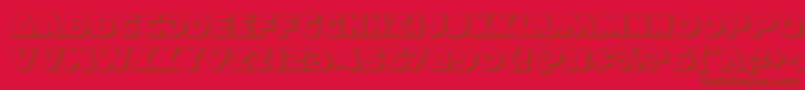 Hansolov33D Font – Brown Fonts on Red Background