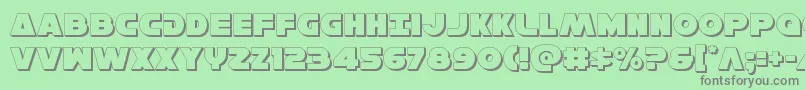 Hansolov33D Font – Gray Fonts on Green Background