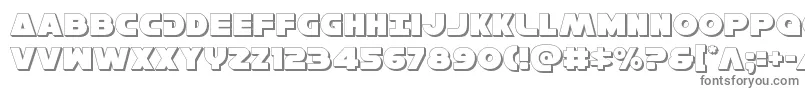 フォントHansolov33D – 白い背景に灰色の文字