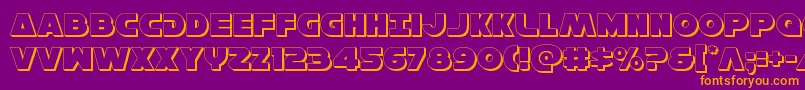 Hansolov33D Font – Orange Fonts on Purple Background