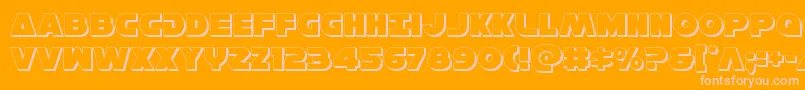 Hansolov33D Font – Pink Fonts on Orange Background