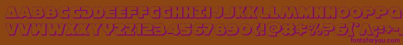 Hansolov33D Font – Purple Fonts on Brown Background