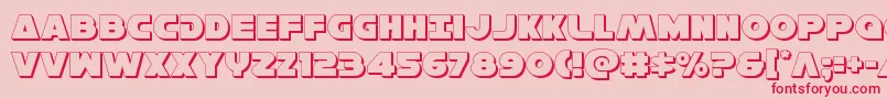 Hansolov33D Font – Red Fonts on Pink Background