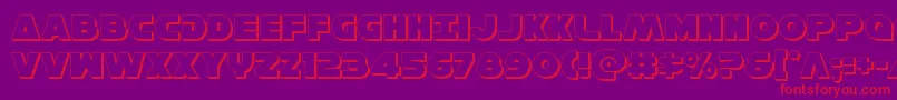 Hansolov33D Font – Red Fonts on Purple Background