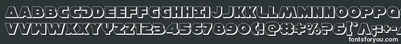 Hansolov33D Font – White Fonts on Black Background