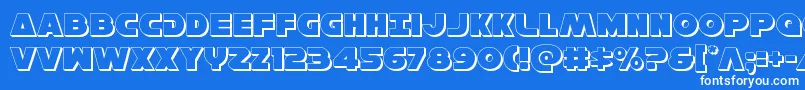 More about Hansolov33D Font Hansolov33D Font – White Fonts on Blue Background