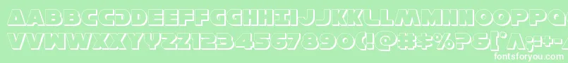 Hansolov33D Font – White Fonts on Green Background