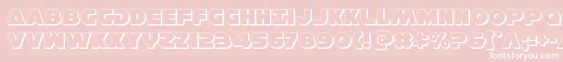 Hansolov33D-Schriftart – Weiße Schriften auf rosa Hintergrund