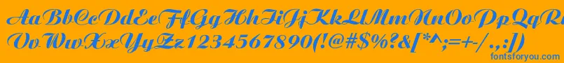 Ariston Font – Blue Fonts on Orange Background