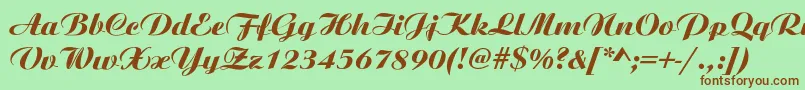 Ariston Font – Brown Fonts on Green Background