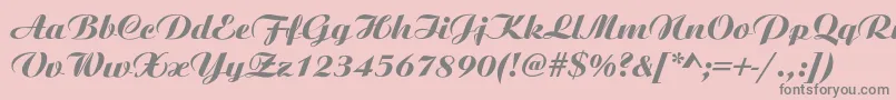 Ariston-Schriftart – Graue Schriften auf rosa Hintergrund