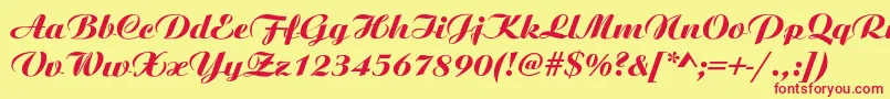 Ariston Font – Red Fonts on Yellow Background