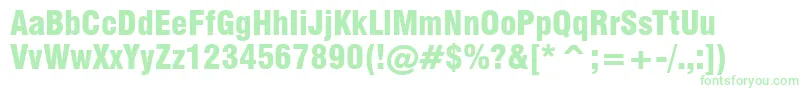 Swiss721BlackCondensedBt Font – Green Fonts on White Background