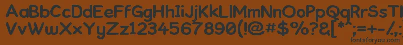 Kronika ffy Font – Black Fonts on Brown Background