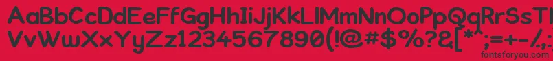 Kronika ffy Font – Black Fonts on Red Background