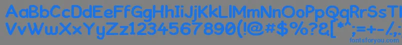 Kronika ffy Font – Blue Fonts on Gray Background