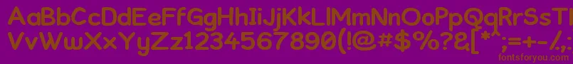 Kronika ffy Font – Brown Fonts on Purple Background