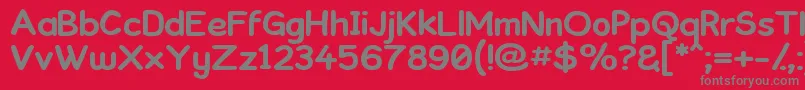 Kronika ffy Font – Gray Fonts on Red Background