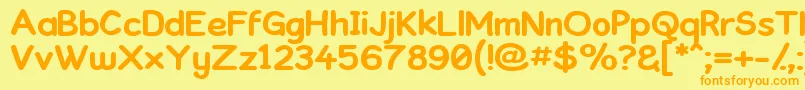 Kronika ffy Font – Orange Fonts on Yellow Background