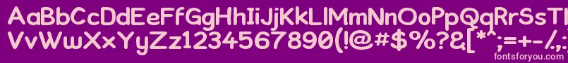 Kronika ffy Font – Pink Fonts on Purple Background