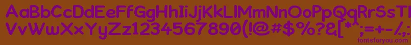 Kronika ffy Font – Purple Fonts on Brown Background