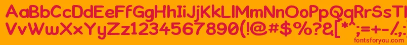 Kronika ffy Font – Red Fonts on Orange Background