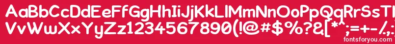 Kronika ffy-Schriftart – Weiße Schriften auf rotem Hintergrund