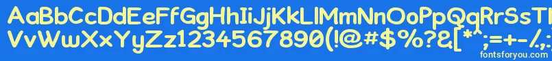 Kronika ffy Font – Yellow Fonts on Blue Background