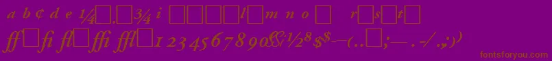 GaramondprosskBoldItalic Font – Brown Fonts on Purple Background