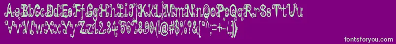 Lyarith Font – Green Fonts on Purple Background