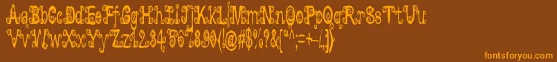 Lyarith Font – Orange Fonts on Brown Background