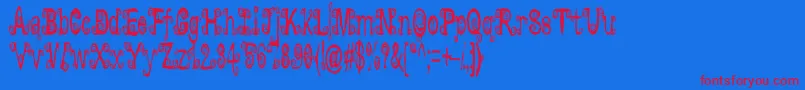 Lyarith Font – Red Fonts on Blue Background