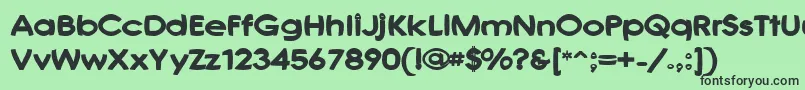 JoshsFont Font – Black Fonts on Green Background