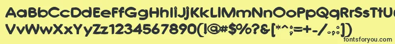 JoshsFont Font – Black Fonts on Yellow Background