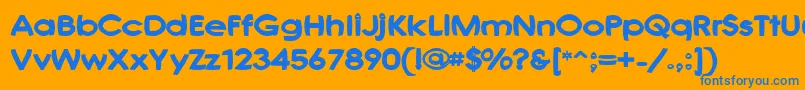 JoshsFont Font – Blue Fonts on Orange Background