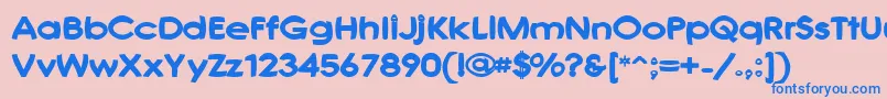 JoshsFont Font – Blue Fonts on Pink Background