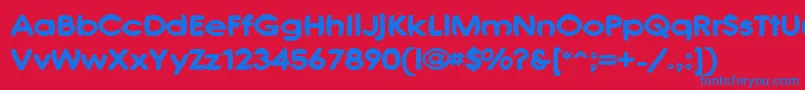 JoshsFont Font – Blue Fonts on Red Background