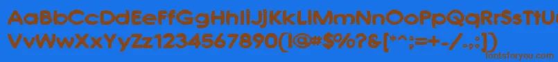 JoshsFont Font – Brown Fonts on Blue Background