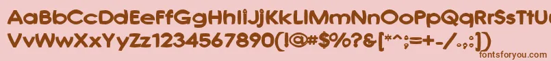 JoshsFont Font – Brown Fonts on Pink Background