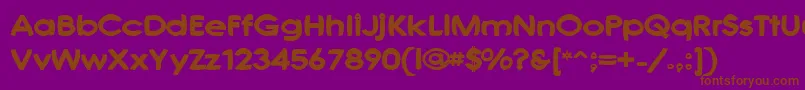 JoshsFont Font – Brown Fonts on Purple Background