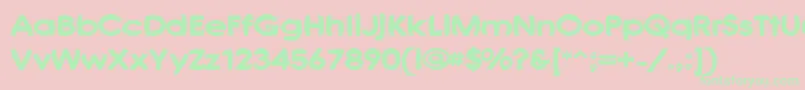 JoshsFont Font – Green Fonts on Pink Background