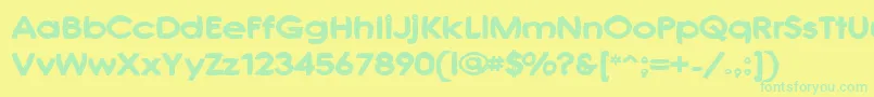 JoshsFont Font – Green Fonts on Yellow Background