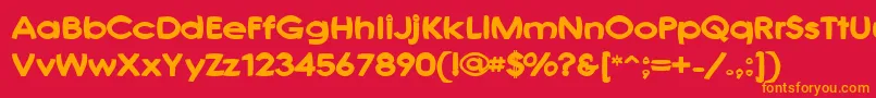 JoshsFont Font – Orange Fonts on Red Background