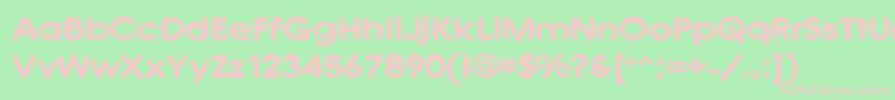 JoshsFont Font – Pink Fonts on Green Background