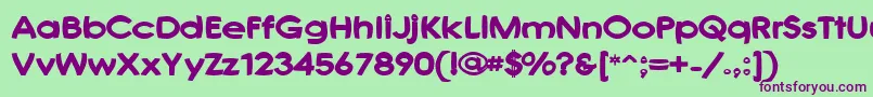 JoshsFont Font – Purple Fonts on Green Background