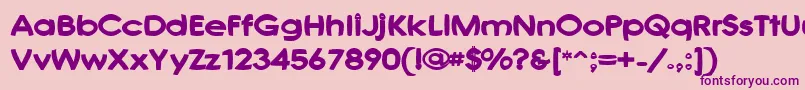 JoshsFont Font – Purple Fonts on Pink Background